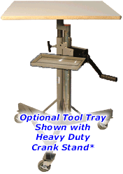 Tool Tray for Heavy Duty Crank Stands